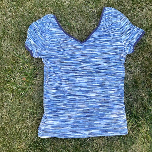 Calvin Klein blue black and white top size small - Picture 4 of 5